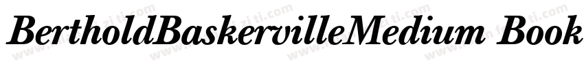 BertholdBaskervilleMedium Book字体转换